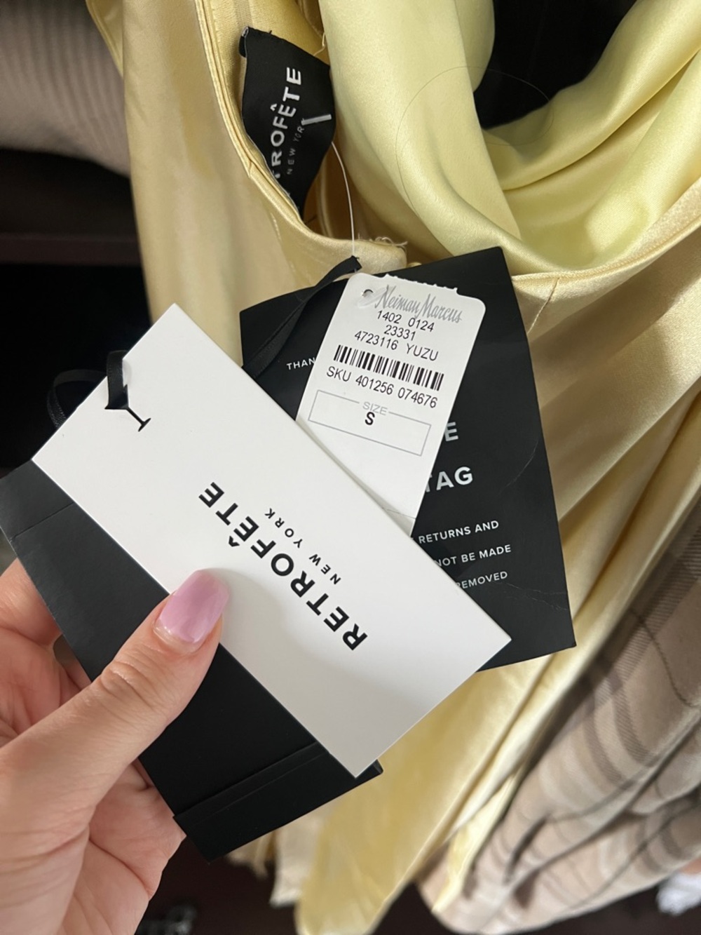 Retrofete Ester Halter Satin Maxi Dress in Pale Yellow - Picture 5 of 6